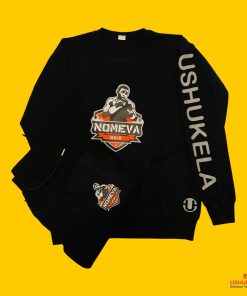 Ushukela X Nomeva-Sweater Pants Set - Black, White, Grey and Red